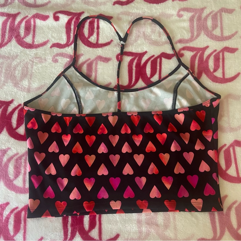 Heart Patterned Active Top - Picture 2 of 3